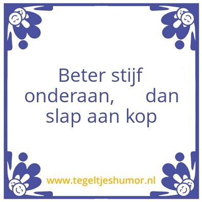 Tegeltje: Slap