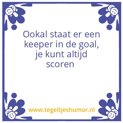 Tegeltje: Voetbal
