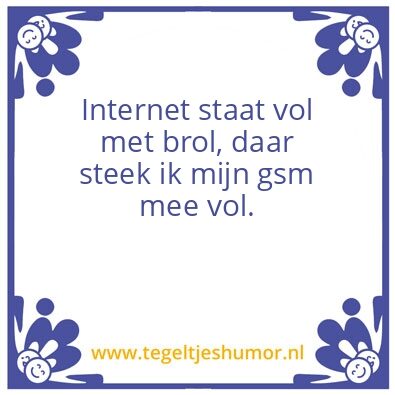 Tegeltje: Internet