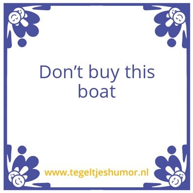 Tegeltje: Rule #1