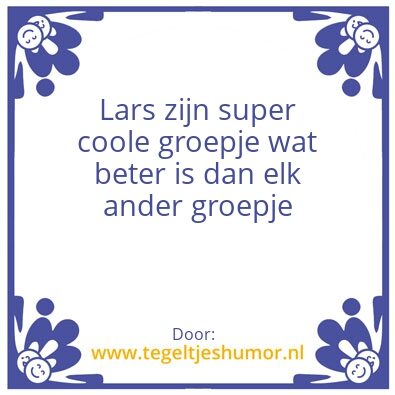 Tegeltje: Tegeltje