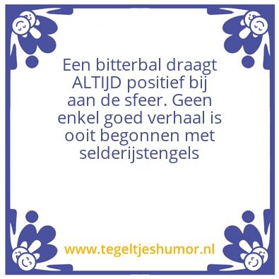 Tegeltje: Bitterbal