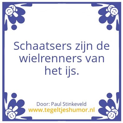 Tegeltje: Schaatsers