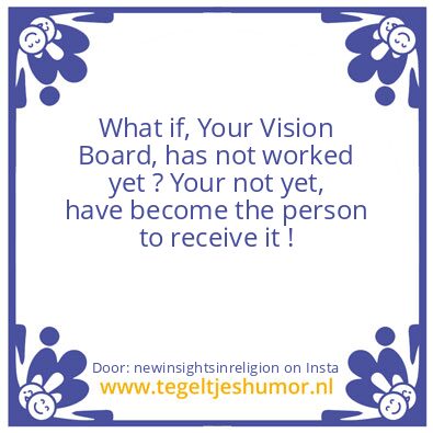 Tegeltje: Your Vision Board
