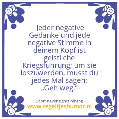 Tegeltje: spiritual warfare