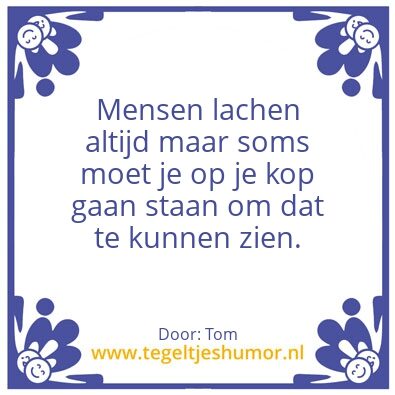 Tegeltje: lachen