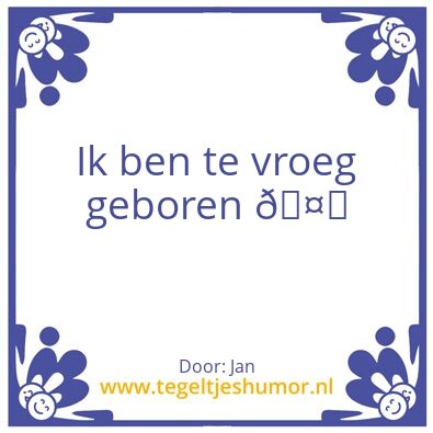 Tegeltje: Ik
