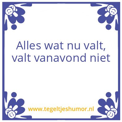 Tegeltje: Berkendorp dinsdag