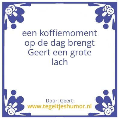 Tegeltje: Geert