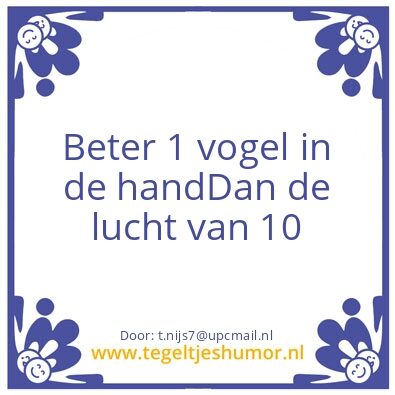 Tegeltje: Vogel