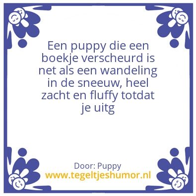 Tegeltje: Puppy