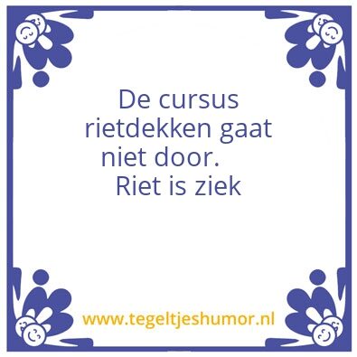 Tegeltje: Riet