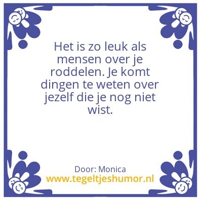 Tegeltje: roddelen