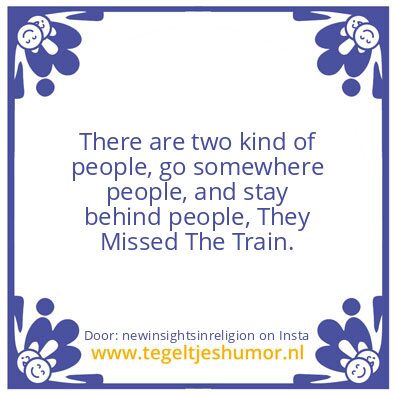 Tegeltje: Quitters are Losers.