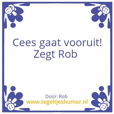 Tegeltje: Cees