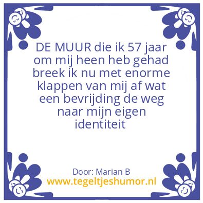 Tegeltje: Marian Borg