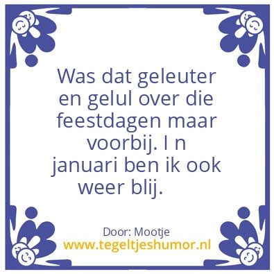 Tegeltje: Feestdagenhorror.