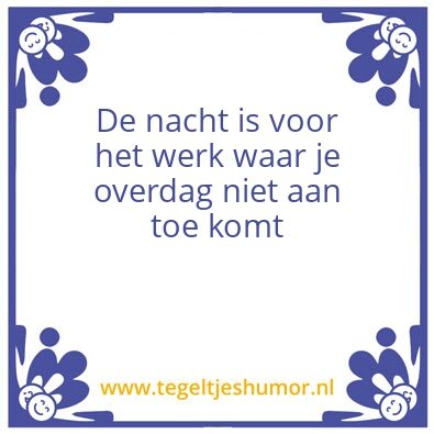 Tegeltje: Nacht