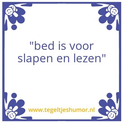 Tegeltje: .