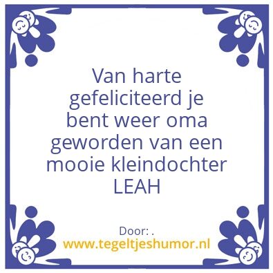 Tegeltje: .