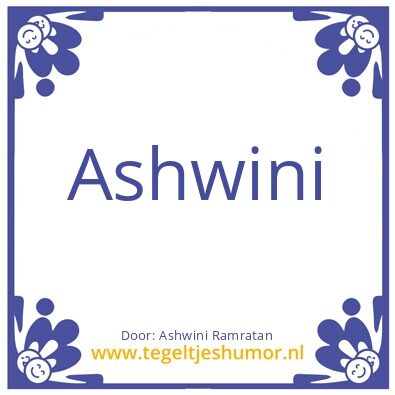 Tegeltje: Ashwini