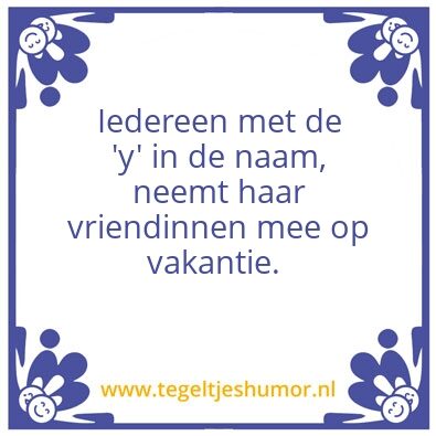 Tegeltje: Vakantie