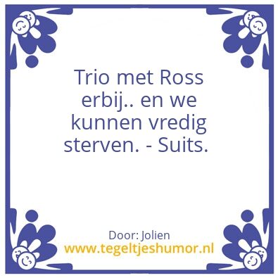 Tegeltje: Deborah & Jolien kijken suits.