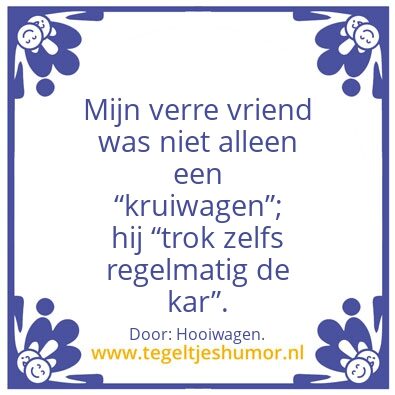 Tegeltje: De kar trekken.