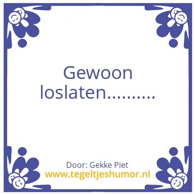 Tegeltje: Loslaten