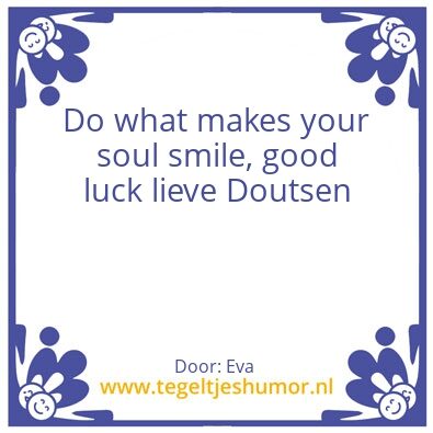 Tegeltje: Doutsen