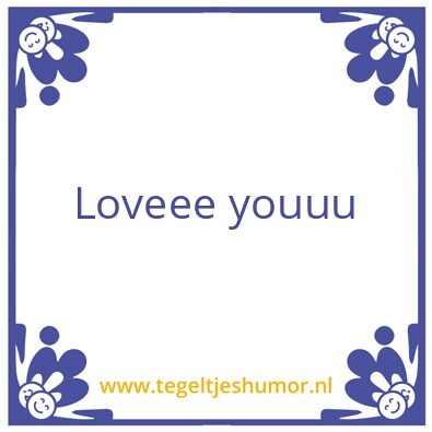 Tegeltje: Liefde