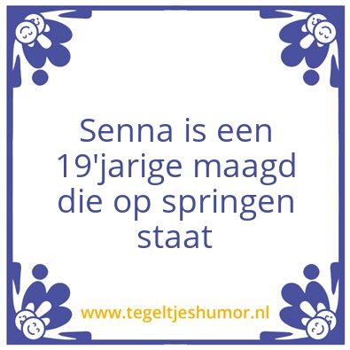 Tegeltje: Senna