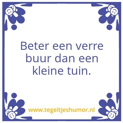 Tegeltje: buur