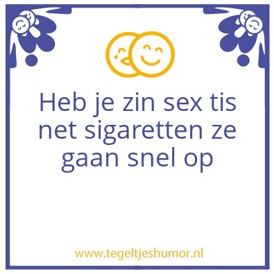 Tegeltje: Sex