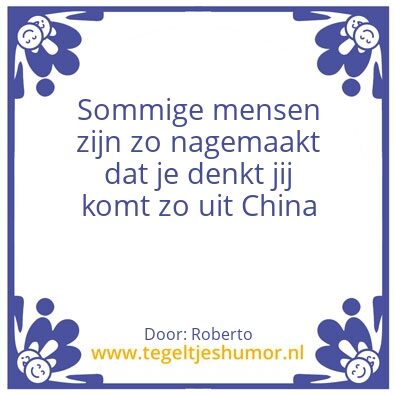 Tegeltje: Nagemaakte