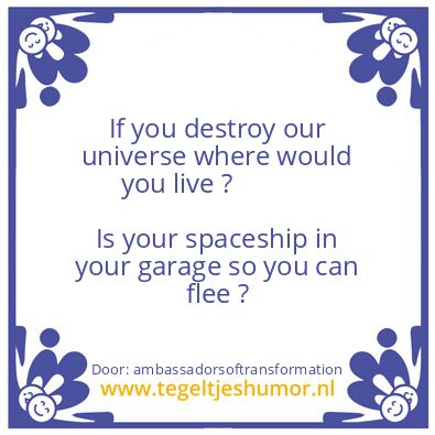 Tegeltje: spaceship