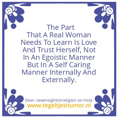 Tegeltje: A Real Woman !