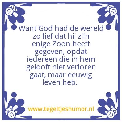 Tegeltje: Evangelie