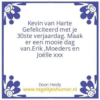 Tegeltje: Verjaardag