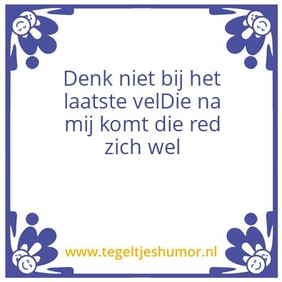Tegeltje: I