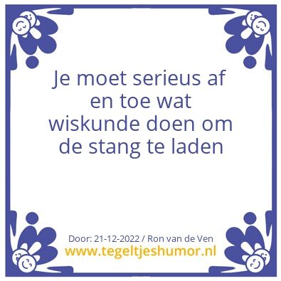Tegeltje: Members of the fit