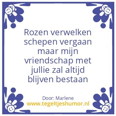 Tegeltje: Vriendschap