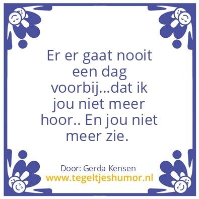 Tegeltje: Nooit