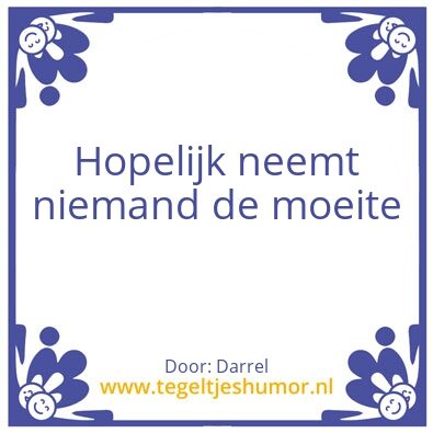 Tegeltje: Druk