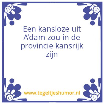 Tegeltje: Voor op de wc
