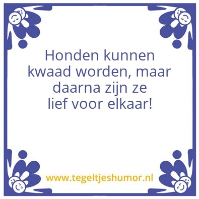 Tegeltje: Honden