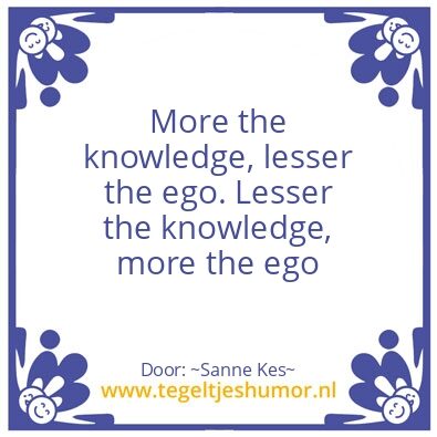 Tegeltje: Knowledge