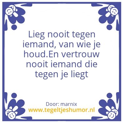 Tegeltje: Spreken