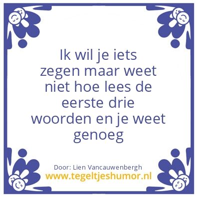 Tegeltje: Een zeg zonder woorden