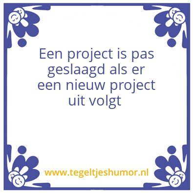 Tegeltje: Project